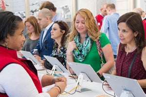 ACC members checking in with staff at the Annual Meeting